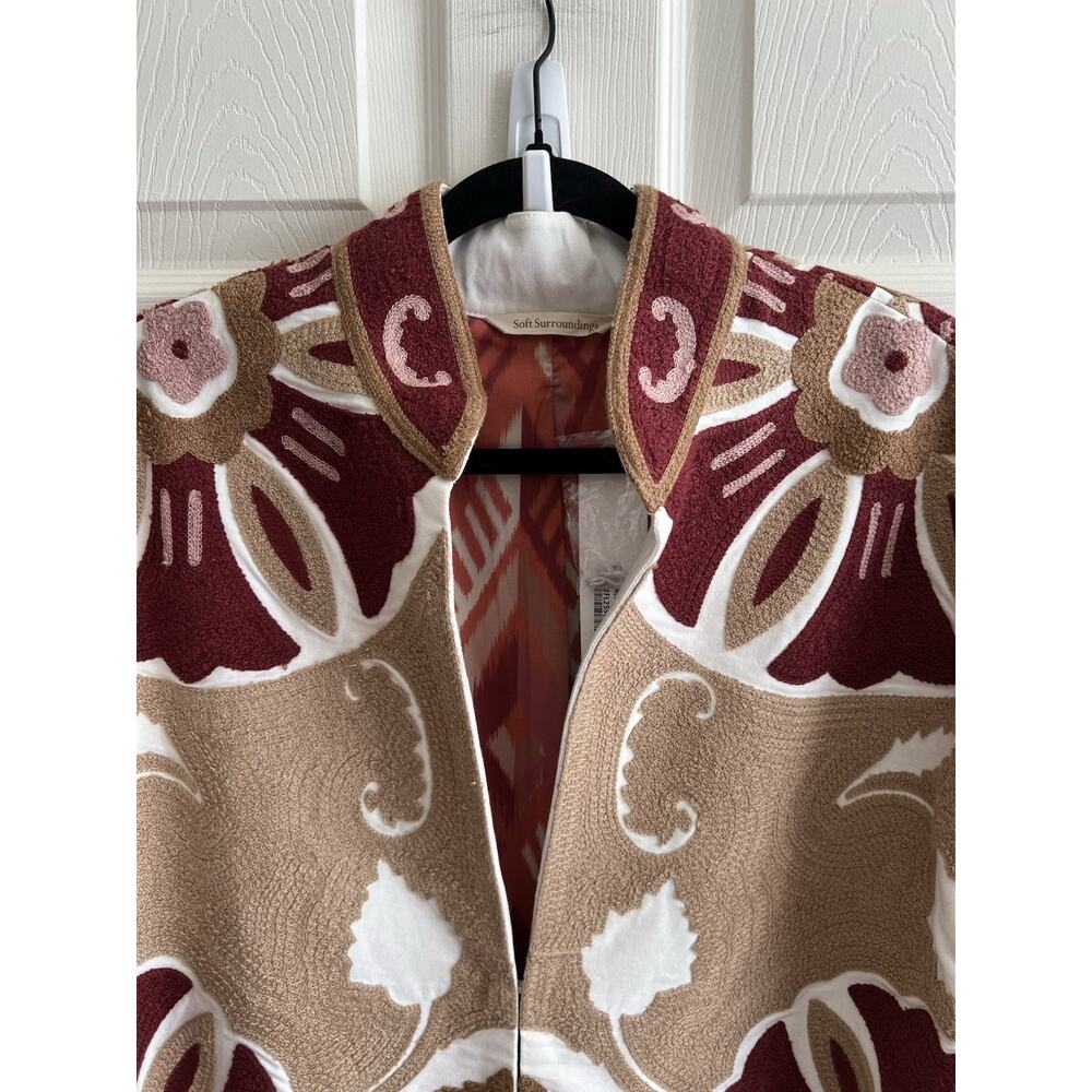 SOFT SURROUNDINGS Alden Tapestry Embroidered Jacket Coat Sz M (10/12) NWT $250 - Picture 6 of 16